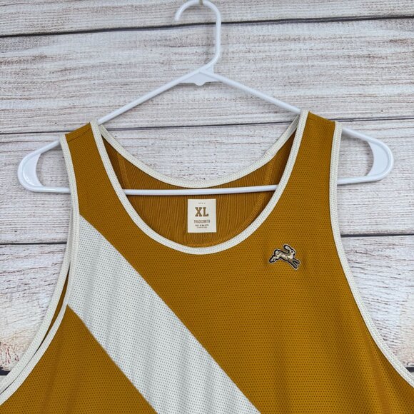 Tracksmith Athletic Shorts and Tank Set in Mustard and White - Picture 15 of 16